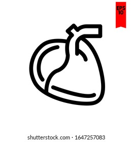 ilustración de icono de plano cardíaco