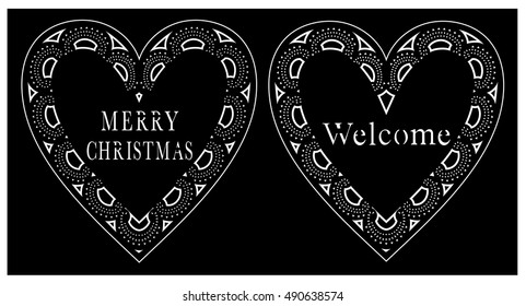Illustration of Heart for Full Etching