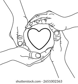 illustration of a heart held by the hand