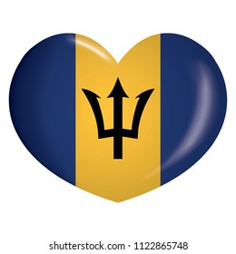 Illustration heart icon with flag of the Bahamas. Ideal for catalogs of institutional materials and geography