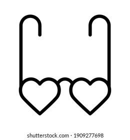 illustration of a heart icon vector illustration, isolated on white background