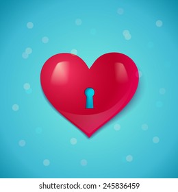 illustration of a heart with keyhole