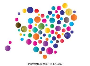 Illustration of heart made part of circle of different colors, meaning "I love you, together we will finish it"