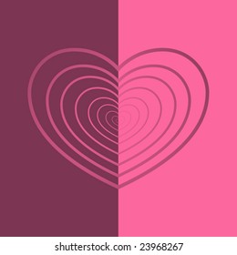 Illustration of heart motifs for valentine day cards or anything else