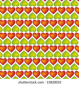 Illustration of a heart pattern background (vector).