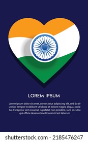 Indicador de forma de corazón de ilustración
Día de la Independencia 