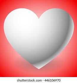 Illustration with heart shape for love, affection, Valentine's Day concepts.