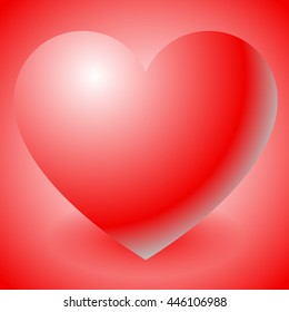 Illustration with heart shape for love, affection, Valentine's Day concepts.