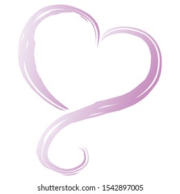 illustration of a heart with soft colors in vector form