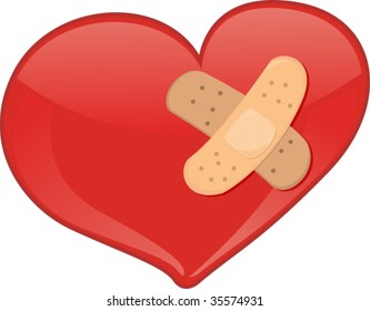 illustration of heart symbol on white