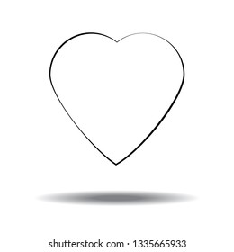 Illustration of a heart vector icon