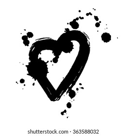Illustration with heart. Vector pattern