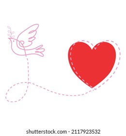 illustration of a heart with wings