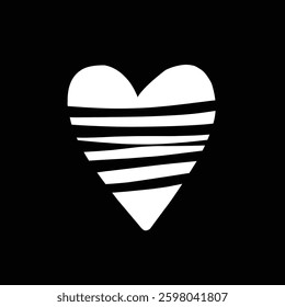 illustration of a heart wrapped in ribbon