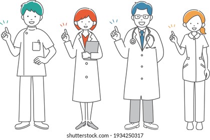 Illustration of hearth care workers