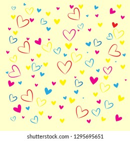 illustration with hearts