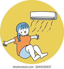 
Illustration of heat stroke prevention
