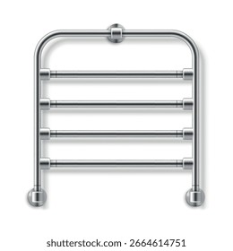 Illustration of a heating radiator, the design of which provides effective drying of wet laundry, ideal for modern interiors of bathrooms and kitchens.