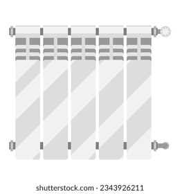 Illustration of heating radiator. Industrial image of plumbing object.