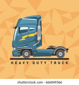 Illustration of heavy duty truck cab over.