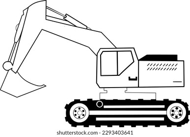 illustration of heavy equipment for building work