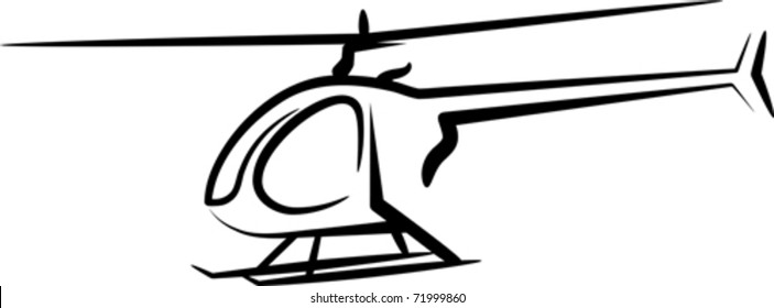 illustration with a helicopter