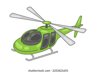 Illustration of helicopter. Icon of transportation. Business or industrial image.