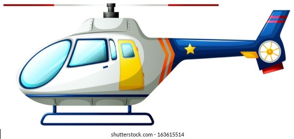 Illustration of a helicopter on a white background