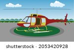 Illustration of Helicopter vector art