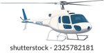 Illustration of helicopters and broadcast vehicles