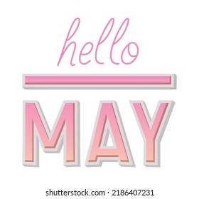 illustration of hello may lettering