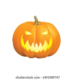 illustration helloween pumpkin, icon, symbol-vector