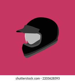 Illustration eines Helm-Helm-Motorradhelms, Fullface-Helm