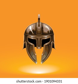 Illustration of an helmet, Roman troop helmet, Vector.