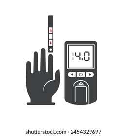 ilustración del medidor de hemoglobina, Arte vectorial.