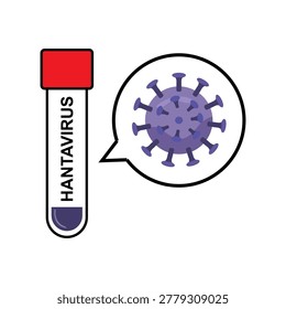 illustration of hentavirus testing, vector