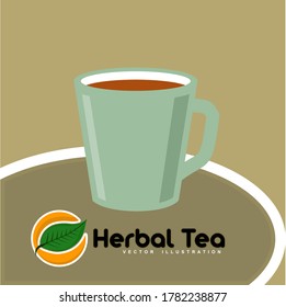 illustration herbal tea vector design