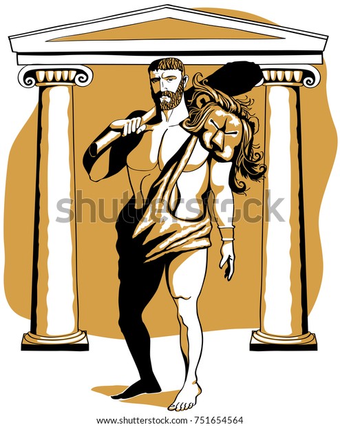 Illustration Of Hercules The Character Of Greek Myths