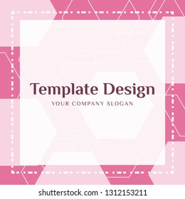 Illustration of hexagon is abstract and background