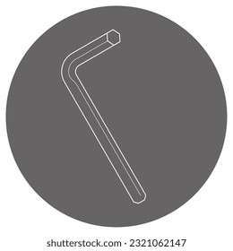 It is an illustration of a hexagonal wrench_ alone.