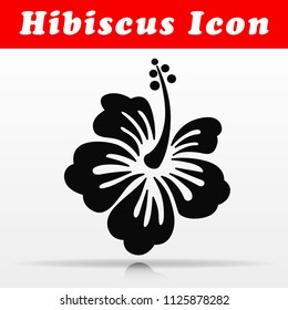Illustration of hibiscus flower vector icon design
