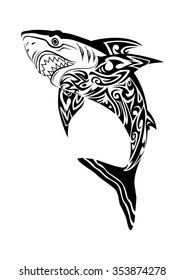 Shark Fish Maori Polynesian Tattoo Style Stock Vector (Royalty Free ...