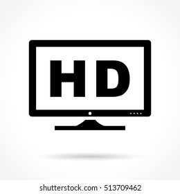 Illustration of high definition icon on white background