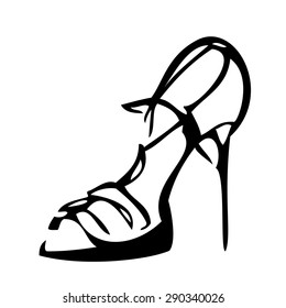 Illustration of high heel stiletto shoes.