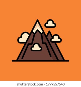 illustration of high mountain with vector file