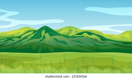 Illustration of the high mountains