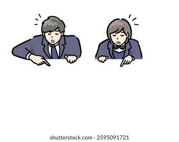Illustration of high school boys and girls with opinions about something below, ideal for putting a little bit on top of a message