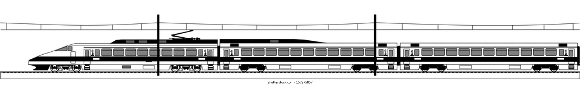 A illustration of high speed train