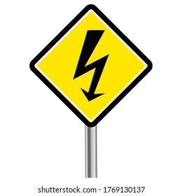 Ilustración del icono de alta tensión, Daño eléctrico Peligros eléctricos Pegatinas de alta tensión, eléctricas, vectores
