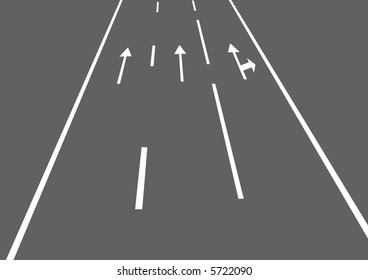 illustration of a highway with arrows